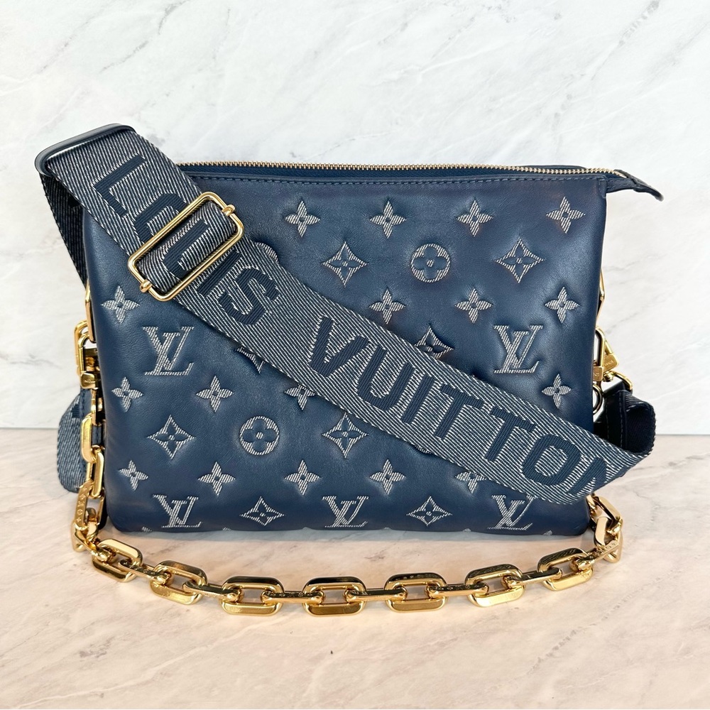 (SOLD) Louis Vuitton Coussin PM Denim Lambskin